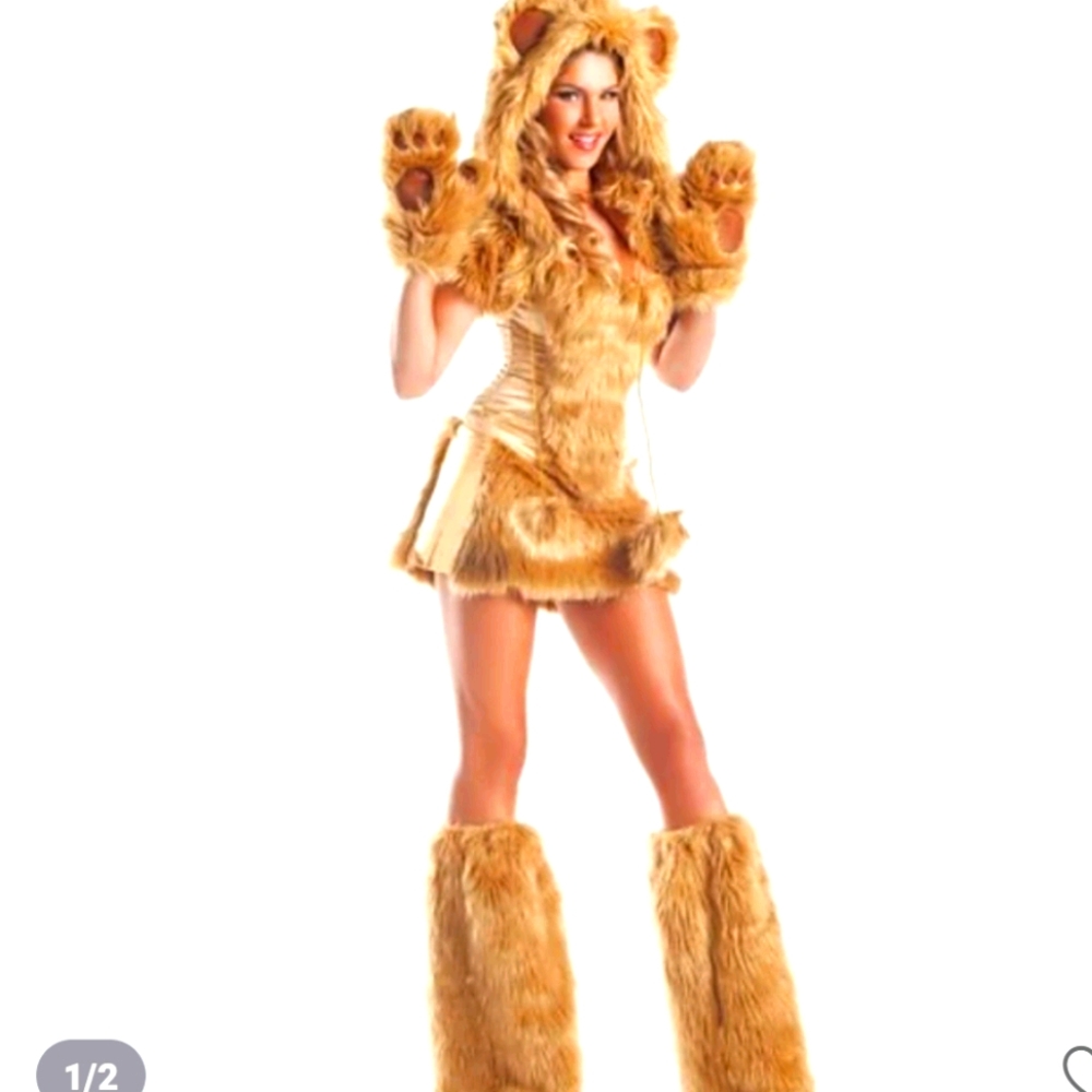 8 piece golden bear costume